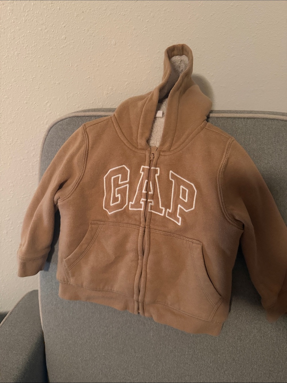 GAP Kids Camel Tan Hooded Zip Sweatshirt